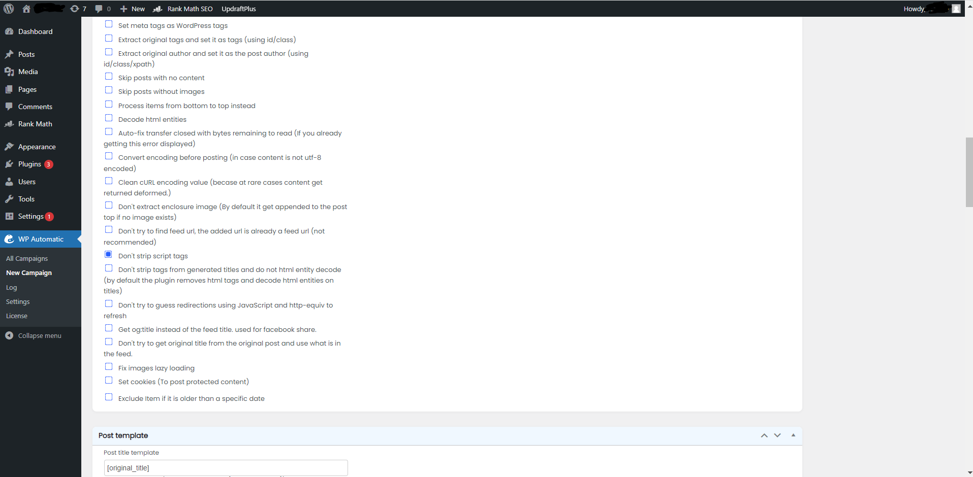screenshot of WP Automatic